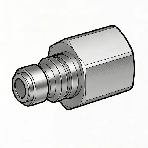 [AN4X4F-S] 1/4" X 1/4" Automotive Air Nipple to Female NPT Steel