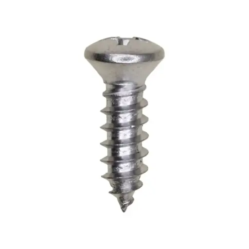 [AUV-2724] #10 X 5/8" Oval HD Phil T/S Reduced #8 Head Chrome Plated