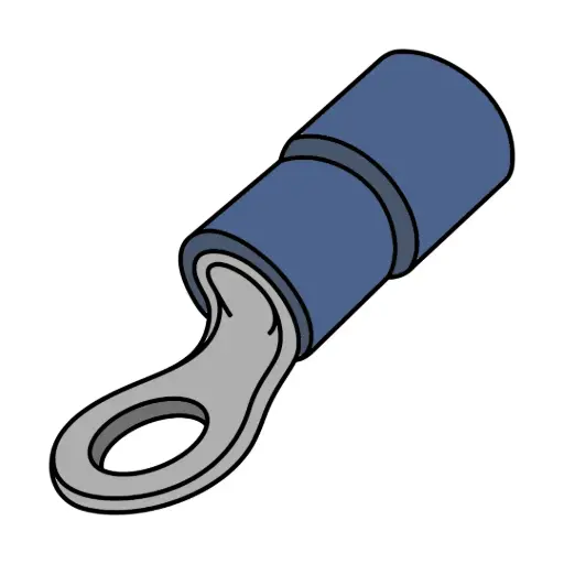 [B538R] 16-14 GA. Nylon 3/8" Ring Connector