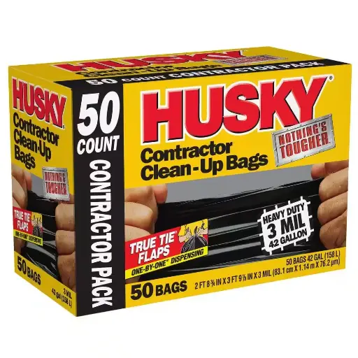 [BAGHUSKY50] 50Ct 4mil Trash Bag 42 Gallon (Husky)