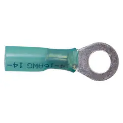 [BHS14R] 16-14 GA. Heat Shrink 1/4" Ring Connector