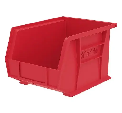 [BIN30239RED] 10-3/4" X 8-1/4" X 7" Plastic Bin [Red] (Akro-Mils)