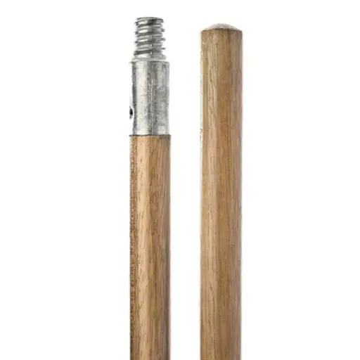 [BROOMHANDM80] 60" X 1-1/8" Metal Tipped Broom Handle (Nexstep)