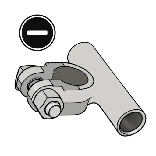 [BTCF20N] 2/0 Battery Terminal Flag (Negative)