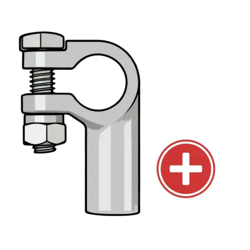 [BTCL30P] 3/0 Battery Terminal Left Elbow (Positive)