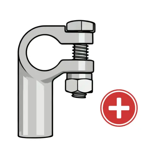 [BTCR10P] 1/0 Battery Terminal Right Elbow (Positive)