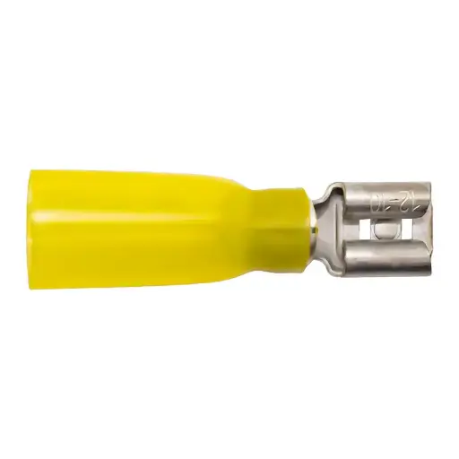 [CHS250F] 12-10 GA. Heat Shrink #.250 Female Dis-connect Bare Tip