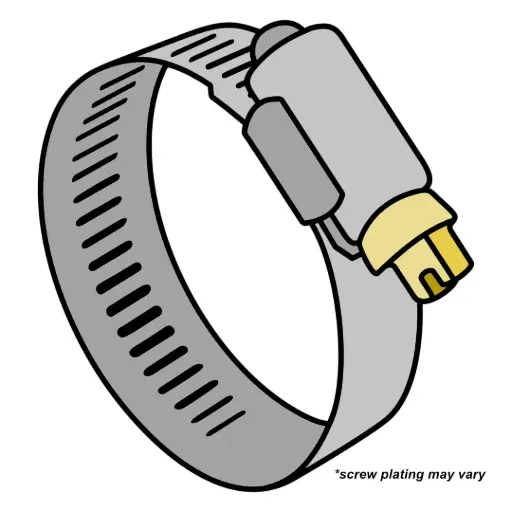 [CLAMPMINI36] #36 Mini Hose Clamp 5/16" Wide 300 Stainless Band & 1/4" Zinc Screw [2-3/16"-2-3/4" Range]