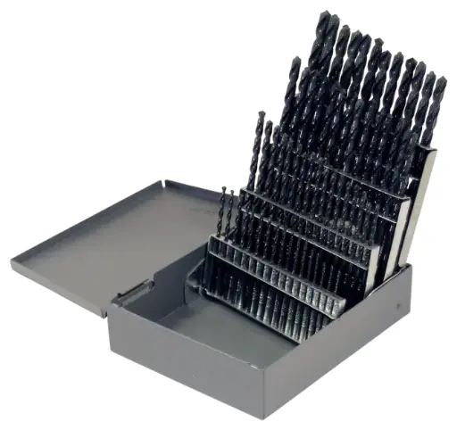 [CL-C21123] 60Pc Number Jobber Drill Bit Index 118° Pt [#1-#60] (Cle-Line/USA)
