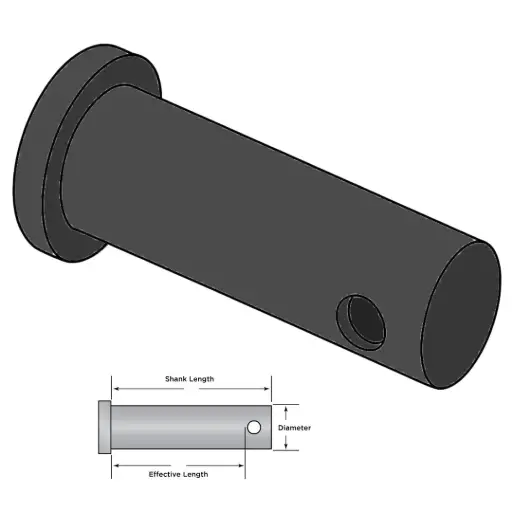 [CLEVPIN31X150PL] 5/16" X 1-1/2" (1-1/4" Usable) Clevis Pin Steel Plain