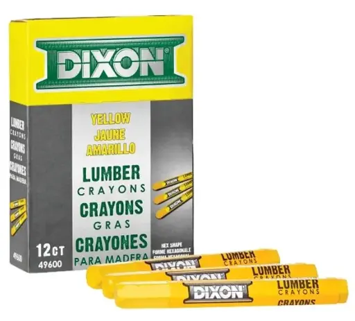 [DIXON-49600D] 12Pk Yellow Lumber Crayons (Dixon)
