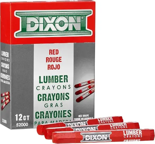 [DIXON-52000D] 12Pk Red Lumber Crayons (Dixon)