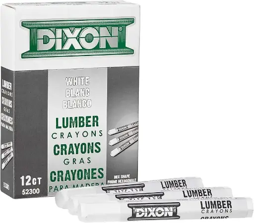 [DIXON-52300D] 12Pk White Lumber Crayons (Dixon)