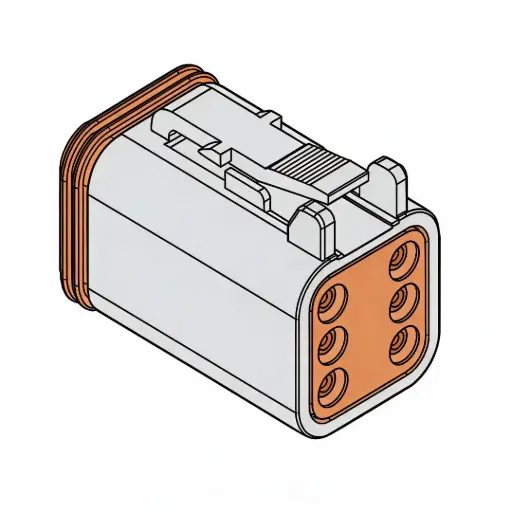 [DT06-6S] DT 6-Way Male Plug (Deutsch)