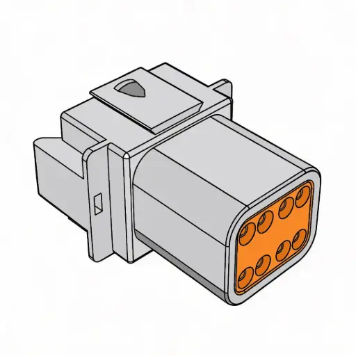 [DT04-08PA] DT 8-Way Female Receptacle (Deutsch)