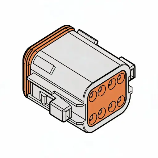 [DT06-08SA] DT 8-Way Male Plug (Deutsch)