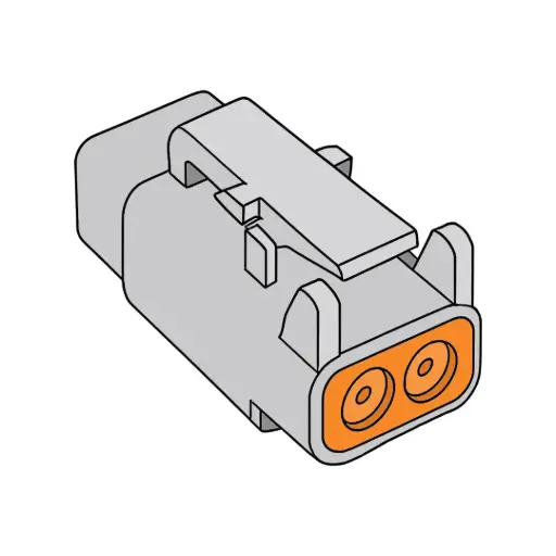 [DTM2M] DTM 2-Way Male Plug (Deutsch) DTM06-2S