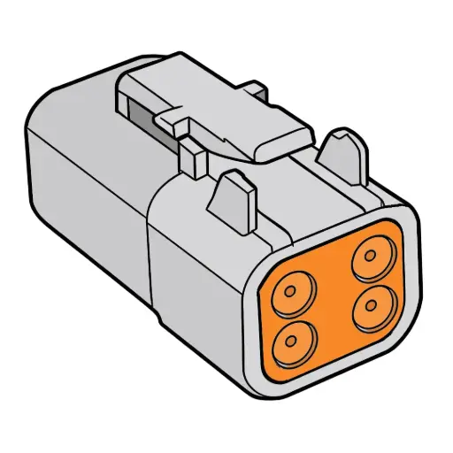 [DTM4M] DTM 4-Way Male Plug (Deutsch) DTM06-4S