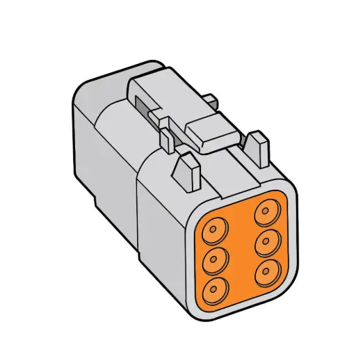 [DTM6M] DTM 6-Way Male Plug (Deutsch) DTM06-6S