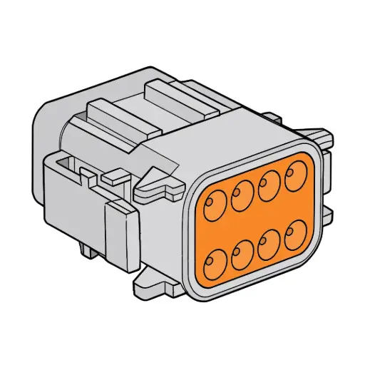 [DTM8M] DTM 8-Way Male Plug (Deutsch) DTM06-08SA