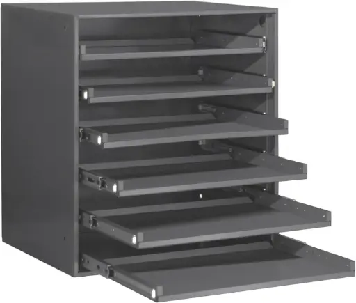 [DUR-321B-95] Large 6-Drawer Bearing Slide Rack [Gray] (Durham)