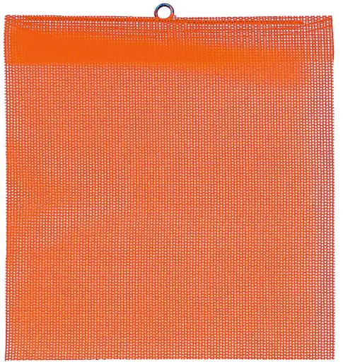 [FLAGMESHORG18] 18″ x 18″ Fluorescent Orange Mesh Whip Warning Flag W/Wire Loop