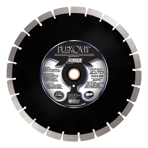 [FLX44479] 14" X .125 X 20mm Asphalt/Green Concrete Diamond Blade Segmented High Performance (Flexovit USA)