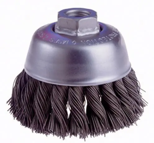 [WCBK275X020] 2-3/4" X .020 5/8-11 Knotted Wire Cup Brush Carbon Wire [C1480/33459]