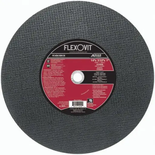 [FLXF5521] 14" X 3/32" X 1" Arbor Steel Cut-Off Wheel A30RB Type 1 (Flexovit USA)