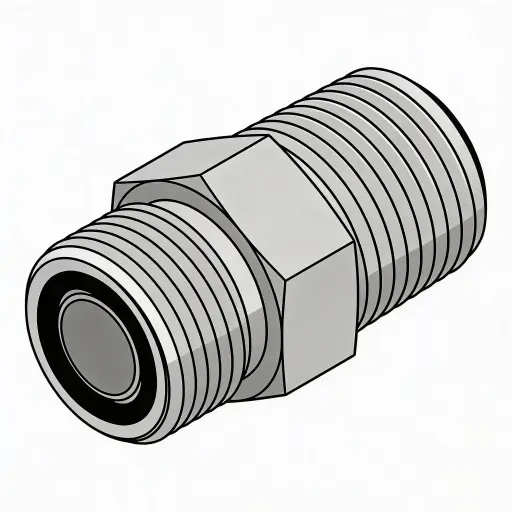 [FS-816-6-6] 3/8" ORFS X 3/8" NPT Adapter Fitting Steel