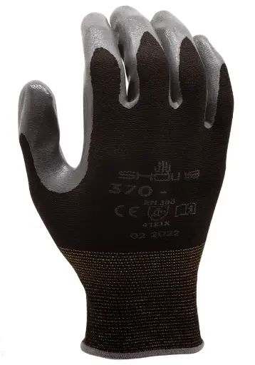 [GLVATLAS370SDZ] Dozen Small Black 370 Glove (SHOWA/Atlas)