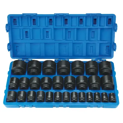 [GP-8029] 29Pc SAE 3/4" Dr. 6pt Shallow Impact Socket Set [3/4"-2-1/2"] (Grey Pneumatic)
