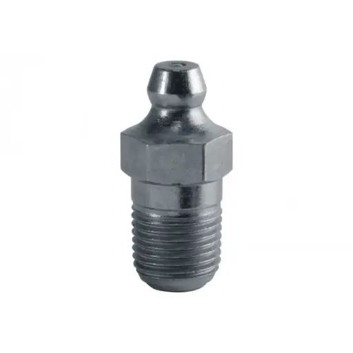 [GZS-2LP-10K] 1/8"-27 NPT Straight Leakproof 10,000psi Grease Zerk Fitting