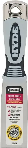 [HYDE-06158] 1-1/2" Stiff Putty Knife Stainless Steel (Hyde)