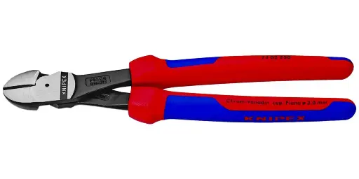 [KNIPEX-7402250SBA] 10" High Leverage Diagonal Cutters Multi Component Handles (Knipex)
