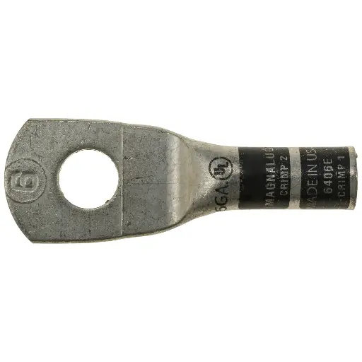 [LUG614HD] 6 AWG HD Copper Lug W/ 1/4" Hole Tin Plated