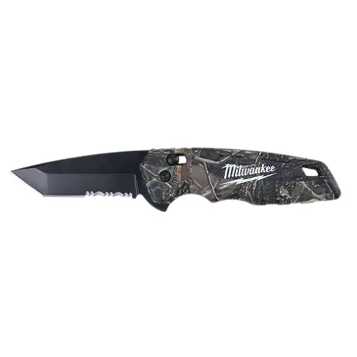 [MILW48-22-1535] Camo Spring Assisted FASTBACK Stainless Steel Folding Knife (Milwaukee)