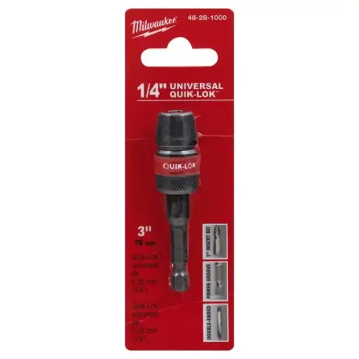 [MILW48-28-1000] 1/4 X 3" Driver Bit Quik-Lok Extension (Milwaukee)