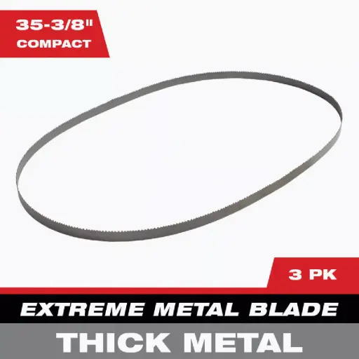 [MILW48-39-0609] 3Pk 8/10T X 35-3/8" Extreme Thick Metal Compact Band Saw Blade (Milwaukee)