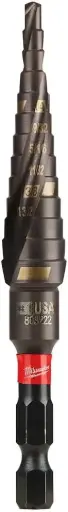 [MILW48-89-9241] #1 [1/8"-1/2"] Impact Step Bit Spiral Flute