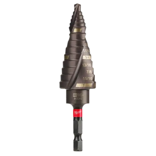 [MILW48-89-9248] #8 [1/2"-1"] Impact Step Bit Spiral Flute (Milwaukee)