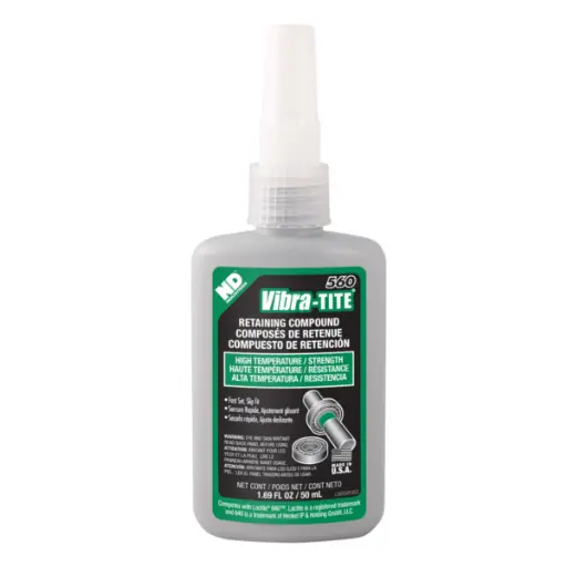 [NDI-56050] Green High Temp/Strength Fast Set Retaining Compound Threadlocker 50ml (Vibra-Tite)