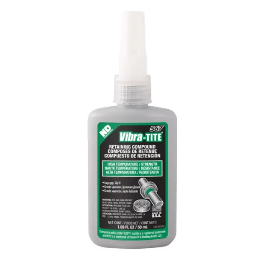 [NDI-56750] Green High Temp/Strength Large Gap Filling Retaining Compound Threadlocker 50ml (Vibra-Tite)