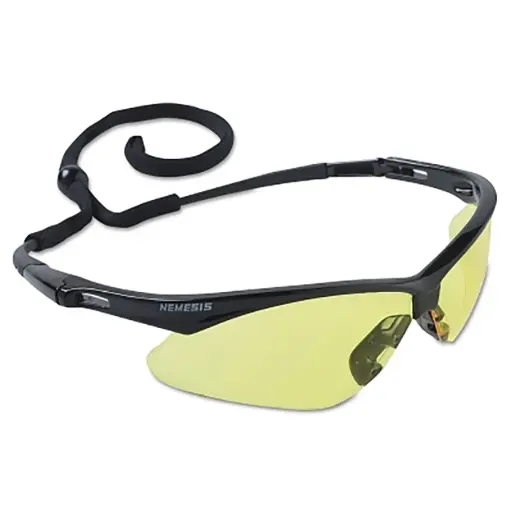 [NEM-25659] Amber Black Frame Safety Glasses (Jackson/Nemesis)