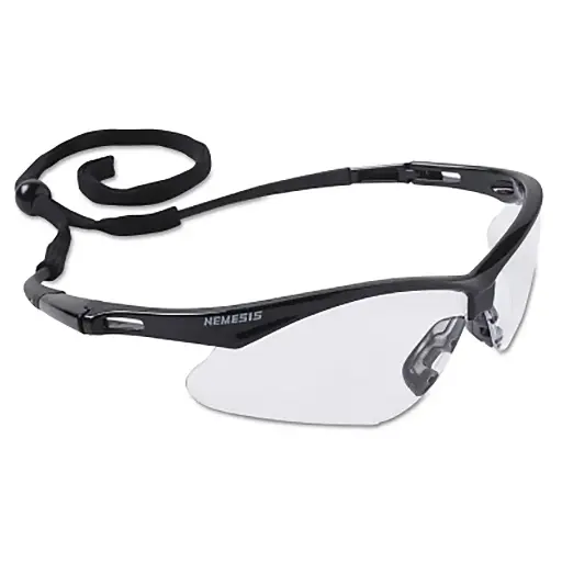 [NEM-25679] Clear Anti-Fog Black Frame Safety Glasses (Jackson) Nemesis
