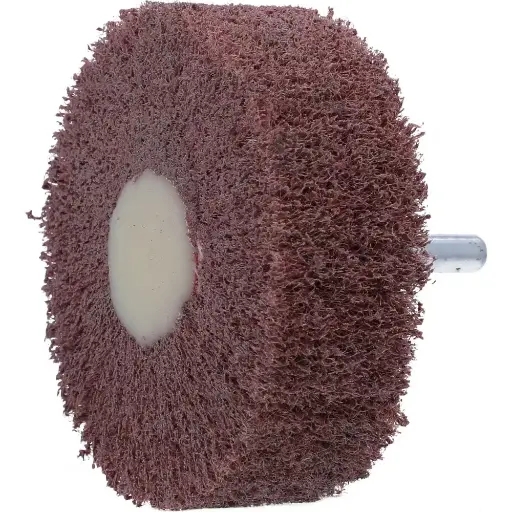 [NOR-51718] 3" X 1" X 1/4" Shank Medium/Maroon Flap Wheel (Norton)