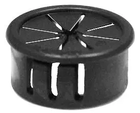 [NSB-075-AF] 3/4" Hole ALL-FIT Nylon Snap Bushing [.50" ID/.85" OD] Black