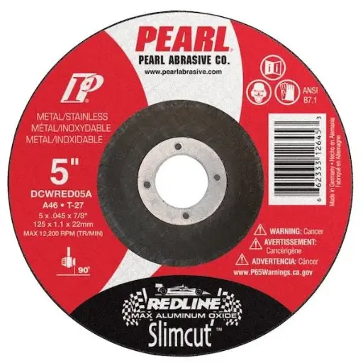 [PEARL-DCWRED05A] 5" X .045 X 7/8" Redline Cut Off Wheel Type 27 (Pearl)