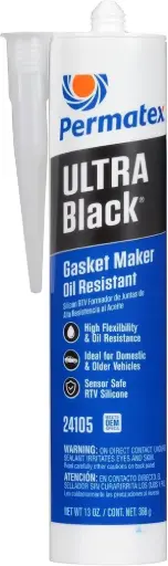 [PERM-24105] Ultra Black Oil Resistant Gasket Maker RTV Silicone [13oz Caulking Tube] (Permatex)
