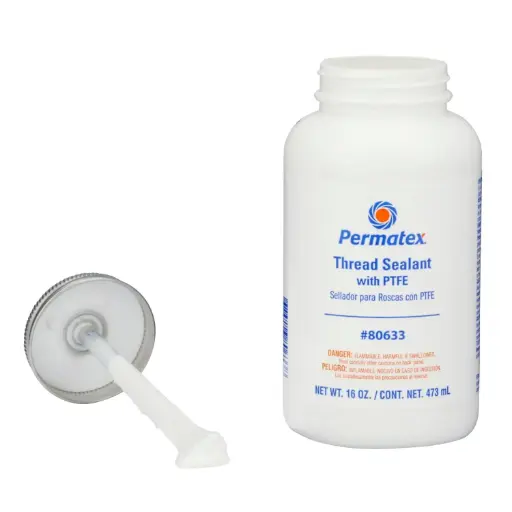 [PERM-80633] Thread Sealant with PTFE/Teflon [16oz Brush Top Bottle] (Permatex)